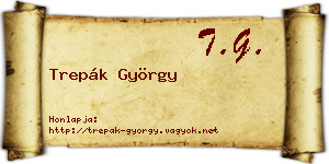Trepák György névjegykártya